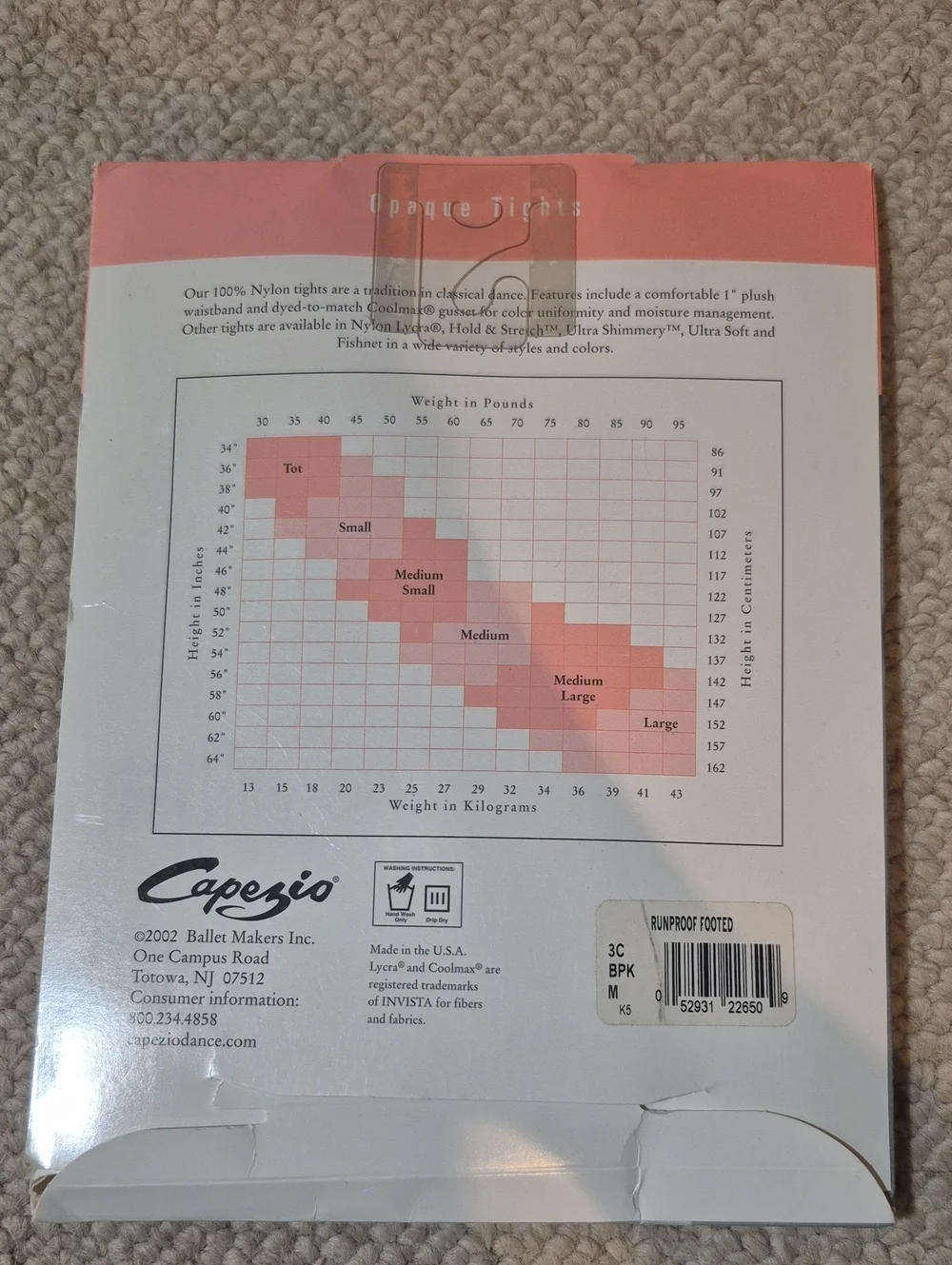 Capezio Ballet Tights